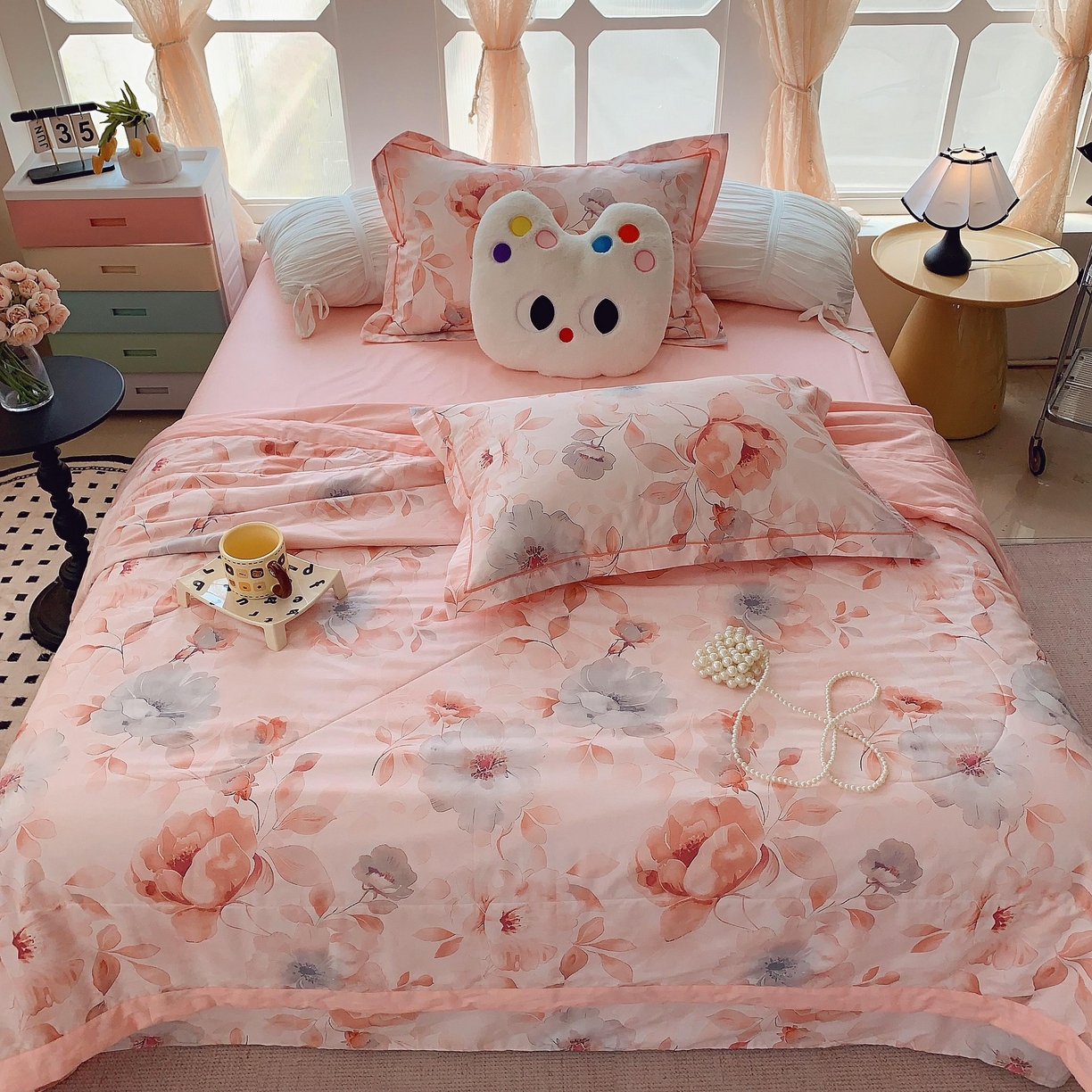 91家纺网 家纺一手货源 找家纺 （总）莱豫家纺 2025春夏新款纯棉全棉夏被夏凉被四件套