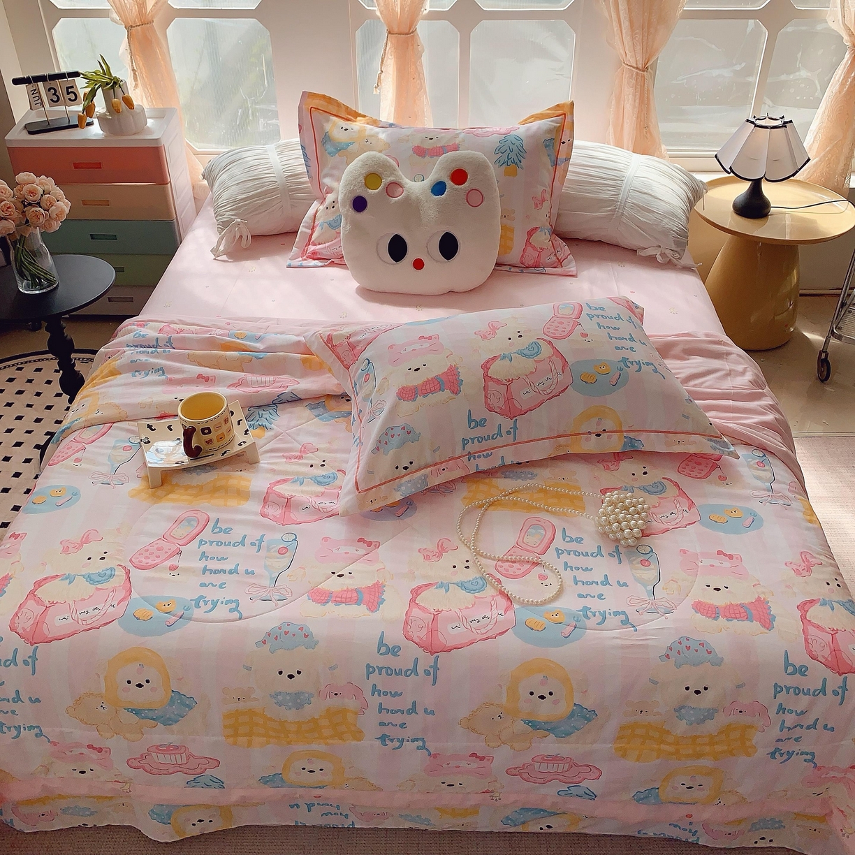 91家纺网 家纺一手货源 找家纺 （总）莱豫家纺 2025春夏新款纯棉全棉夏被夏凉被四件套