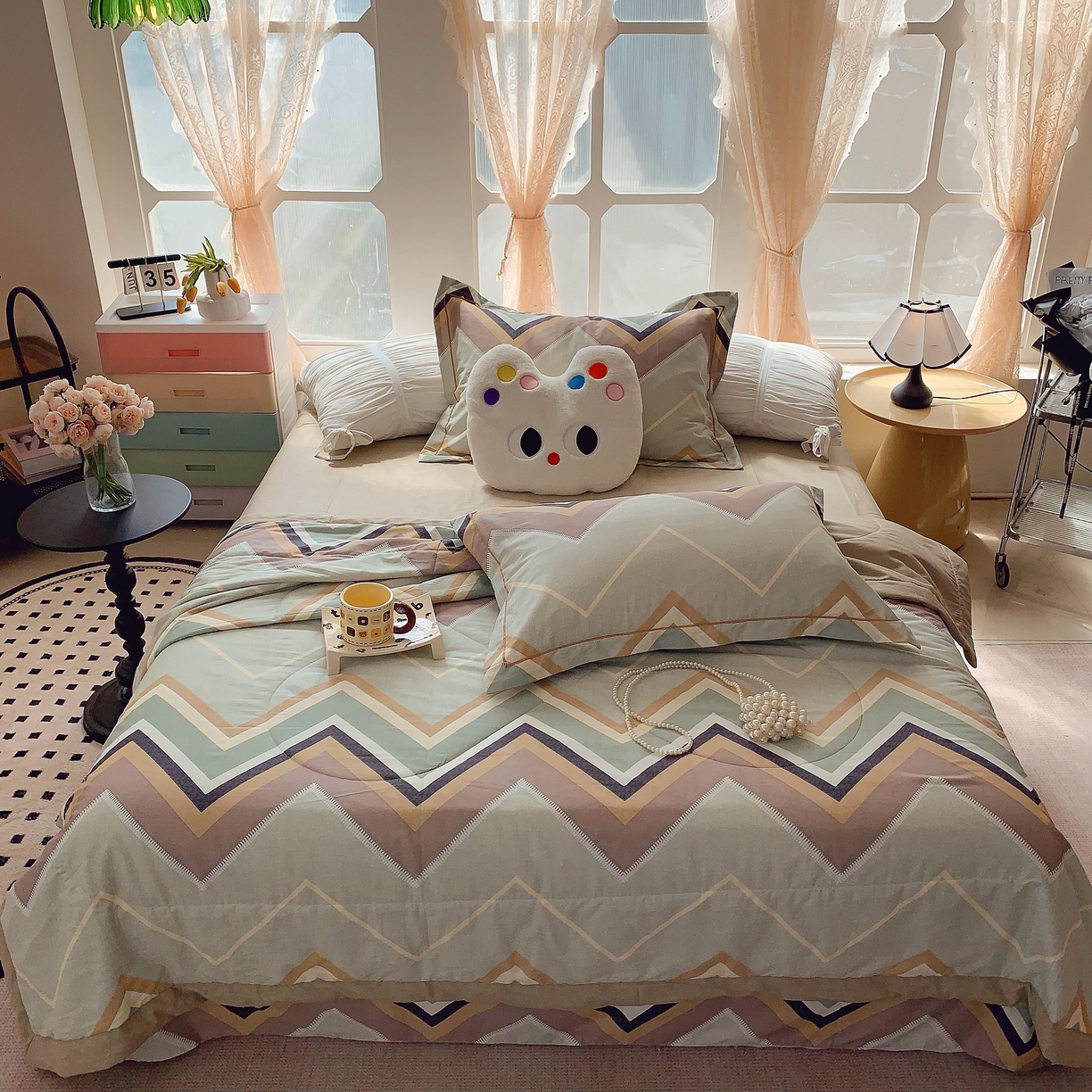 91家纺网 家纺一手货源 找家纺 （总）莱豫家纺 2025春夏新款纯棉全棉夏被夏凉被四件套