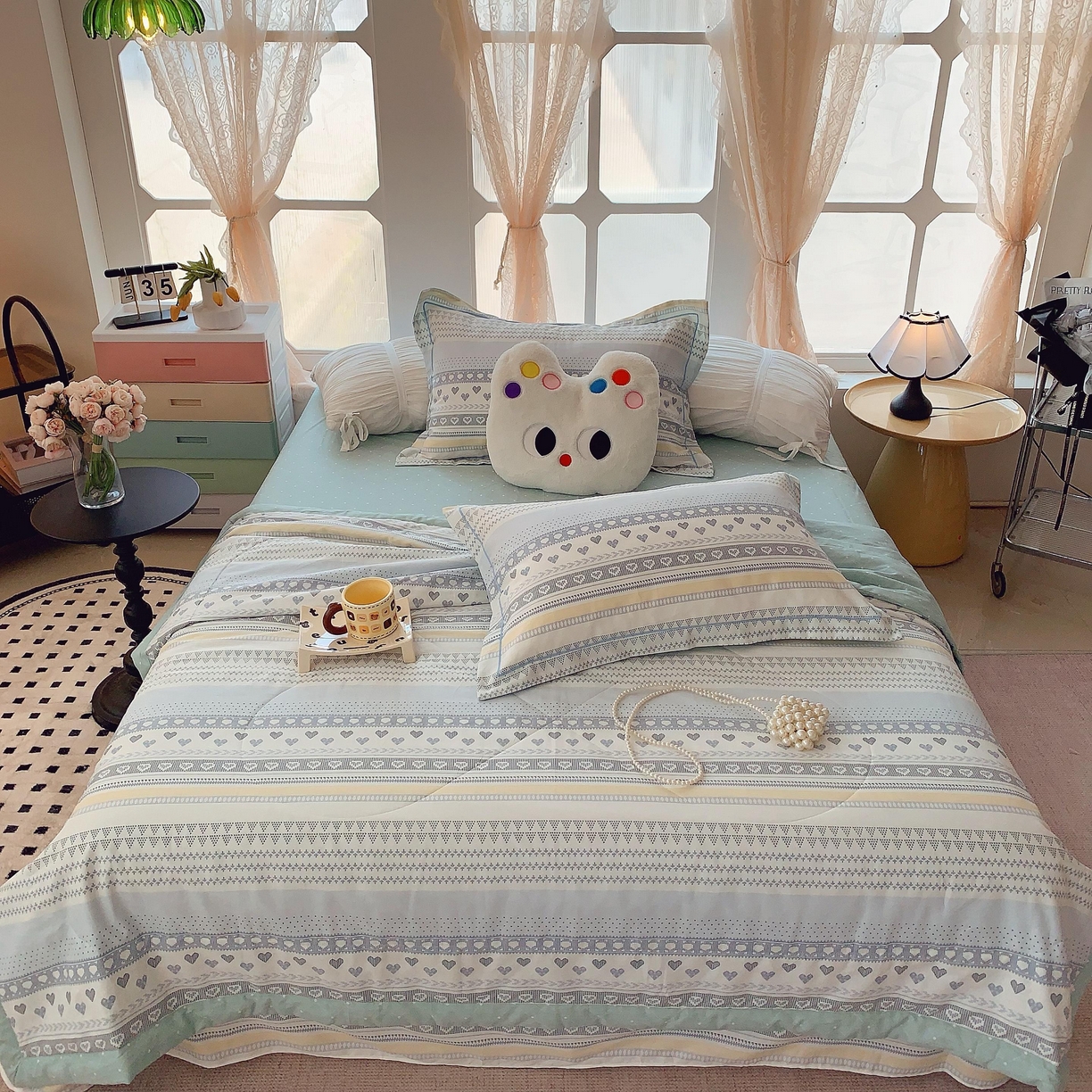 91家纺网 家纺一手货源 找家纺 （总）莱豫家纺 2025春夏新款纯棉全棉夏被夏凉被四件套