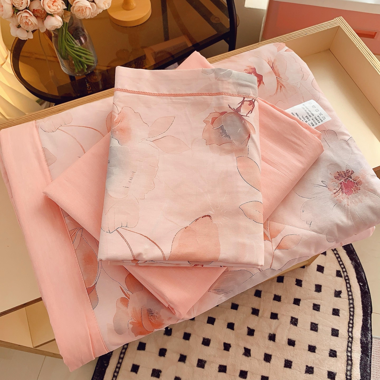 91家纺网 家纺一手货源 找家纺 莱豫家纺 2025春夏新款纯棉全棉夏被夏凉被四件套 叠拍