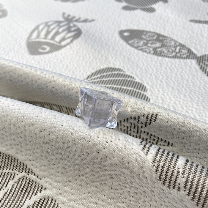 91家纺网 家纺一手货源 找家纺 LIFE.丽芙 2025春夏季新品A类针织提花冰凉豆豆凉感软席子平铺绑带款冰丝凉席三件套（450克）-风格二 海底世界-灰