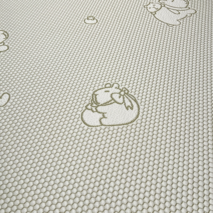 91家纺网 家纺一手货源 找家纺 LIFE.丽芙 2025春夏季新品A类针织提花冰凉豆豆凉感软席子平铺绑带款冰丝凉席三件套（450克）-风格二 卡皮巴拉-绿