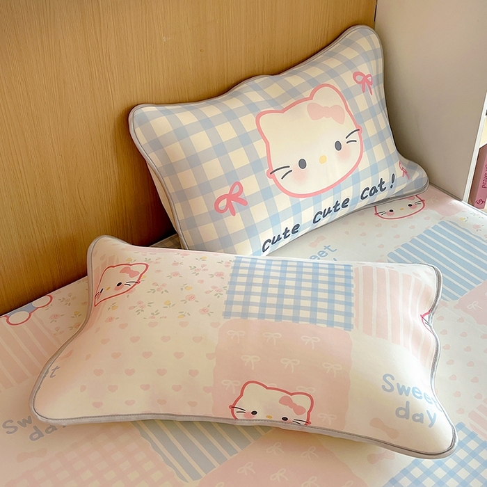 91家纺网 家纺一手货源 找家纺 葡萄家 2025年A类数码印花冰淇淋凉感冰丝凉席夏被夏凉被空调被 布丁猫