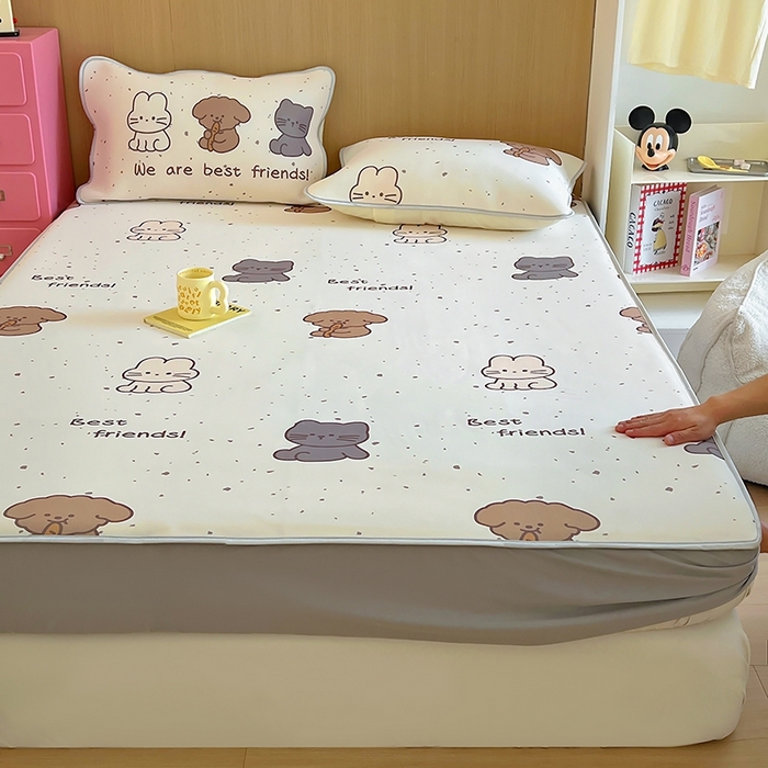 91家纺网 家纺一手货源 找家纺 葡萄家 2025年A类数码印花冰淇淋凉感冰丝凉席夏被夏凉被空调被 动物乐园