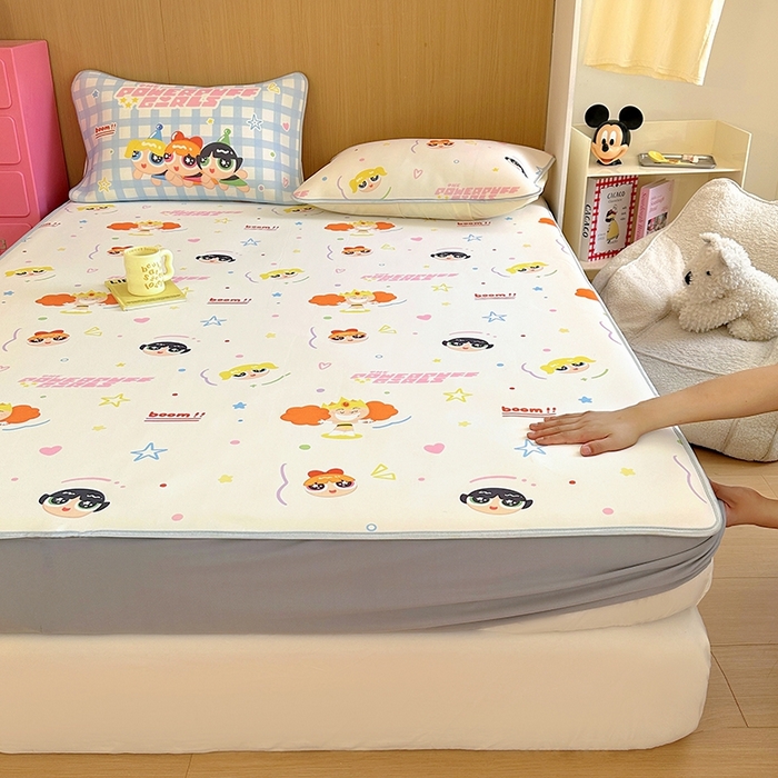 91家纺网 家纺一手货源 找家纺 葡萄家 2025年A类数码印花冰淇淋凉感冰丝凉席夏被夏凉被空调被 飞天女警