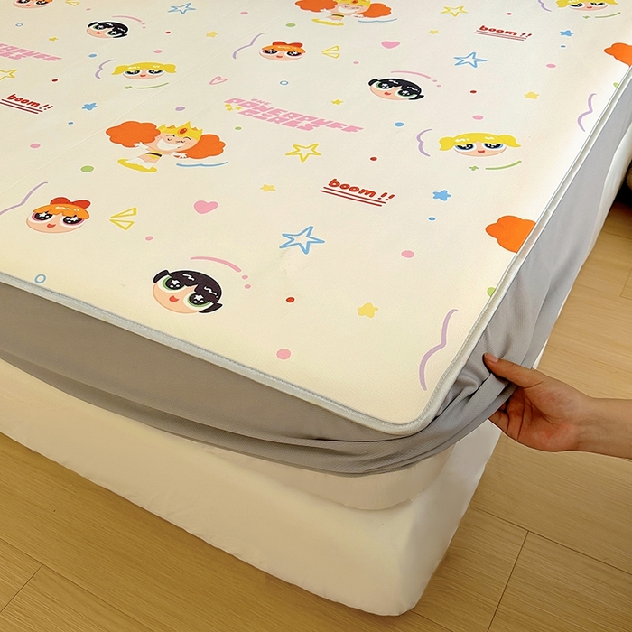 91家纺网 家纺一手货源 找家纺 葡萄家 2025年A类数码印花冰淇淋凉感冰丝凉席夏被夏凉被空调被 飞天女警