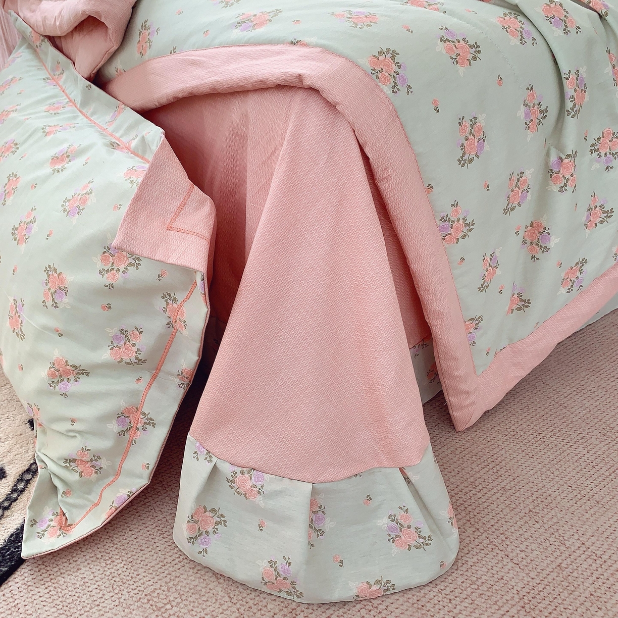 91家纺网 家纺一手货源 找家纺 莱豫家纺 2025春夏新款纯棉全棉夏被夏凉被四件套 花间梦