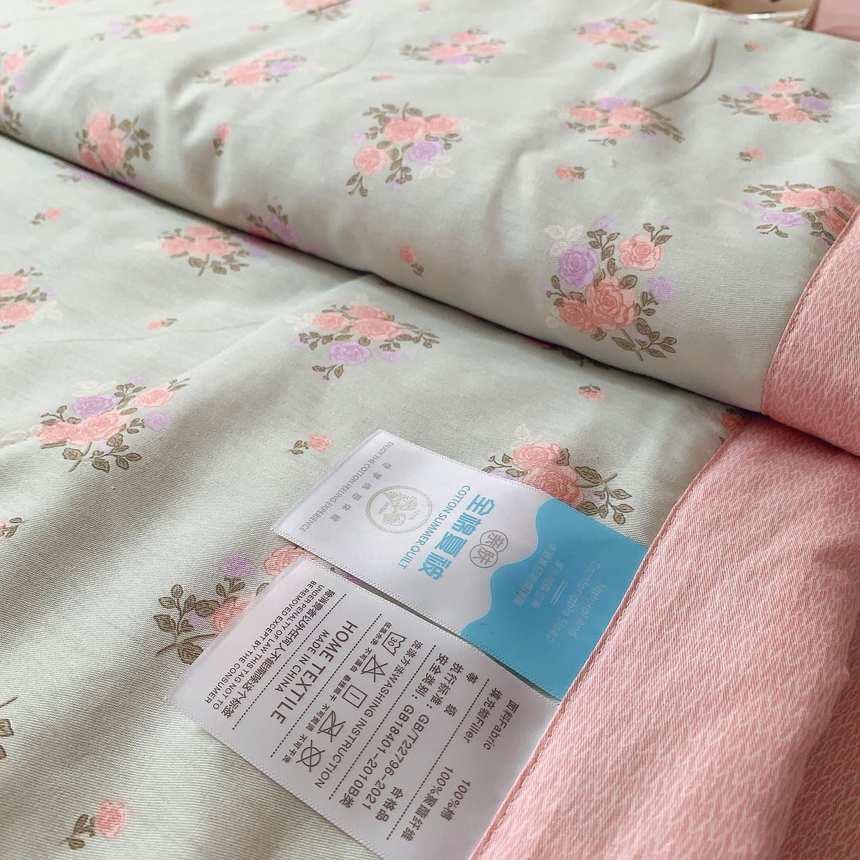91家纺网 家纺一手货源 找家纺 莱豫家纺 2025春夏新款纯棉全棉夏被夏凉被四件套 花间梦