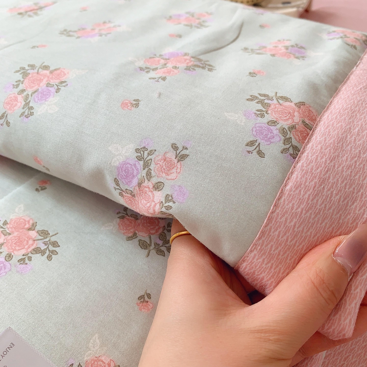 91家纺网 家纺一手货源 找家纺 莱豫家纺 2025春夏新款纯棉全棉夏被夏凉被四件套 花间梦