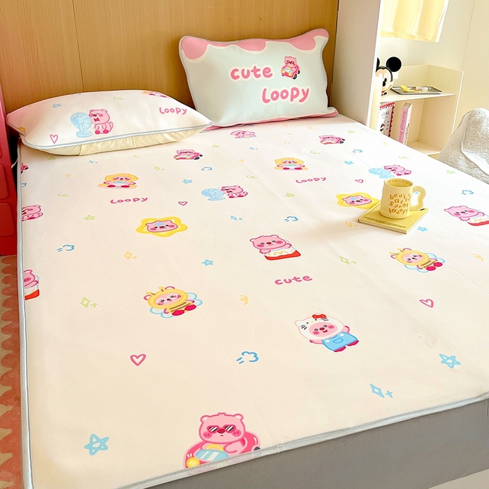 91家纺网 家纺一手货源 找家纺 葡萄家 2025年A类数码印花冰淇淋凉感冰丝凉席夏被夏凉被空调被 露比