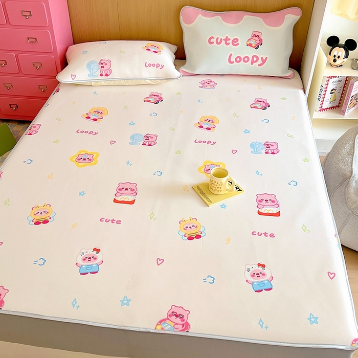 91家纺网 家纺一手货源 找家纺 葡萄家 2025年A类数码印花冰淇淋凉感冰丝凉席夏被夏凉被空调被 露比