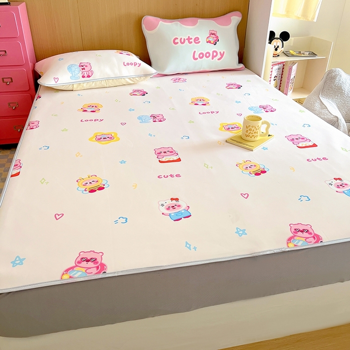 91家纺网 家纺一手货源 找家纺 葡萄家 2025年A类数码印花冰淇淋凉感冰丝凉席夏被夏凉被空调被 露比