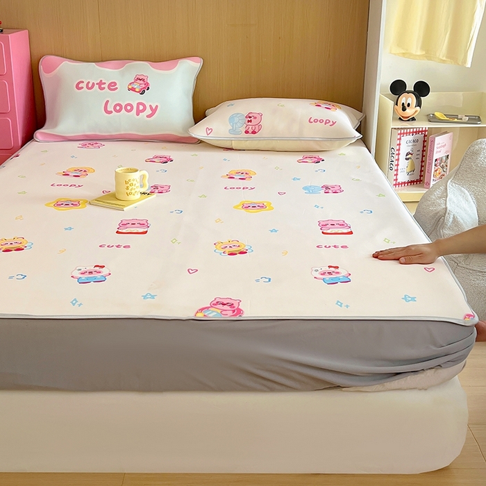 91家纺网 家纺一手货源 找家纺 葡萄家 2025年A类数码印花冰淇淋凉感冰丝凉席夏被夏凉被空调被 露比