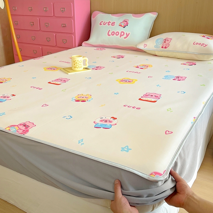 91家纺网 家纺一手货源 找家纺 葡萄家 2025年A类数码印花冰淇淋凉感冰丝凉席夏被夏凉被空调被 露比