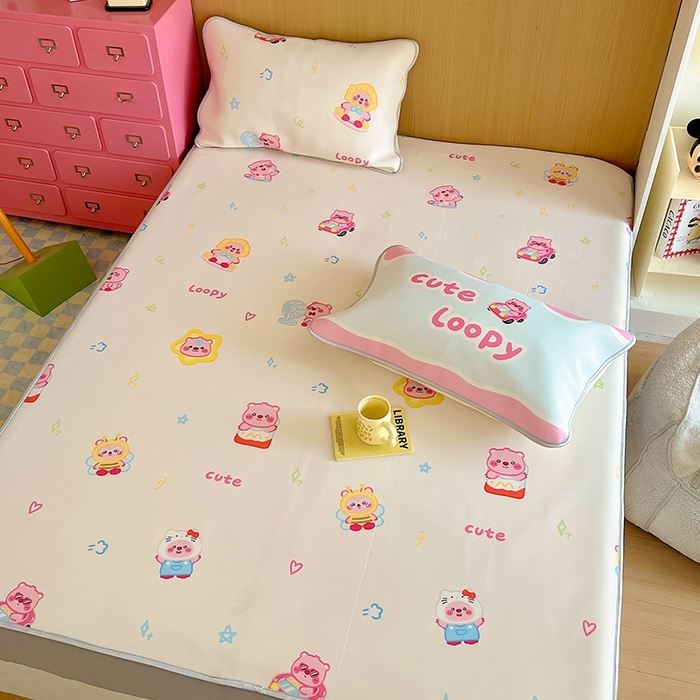 91家纺网 家纺一手货源 找家纺 葡萄家 2025年A类数码印花冰淇淋凉感冰丝凉席夏被夏凉被空调被 露比