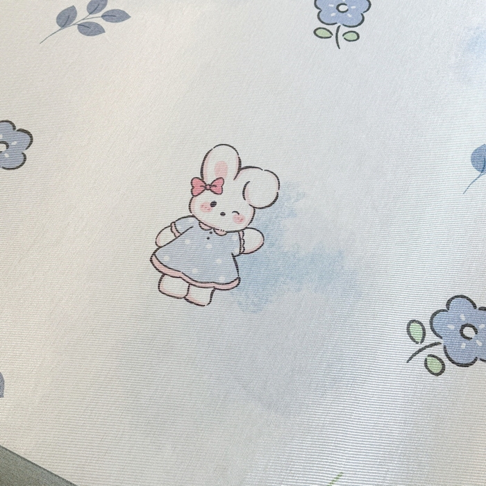 91家纺网 家纺一手货源 找家纺 LIFE.丽芙 2025春夏季新品数码印花冰藤凉席平铺冰丝凉席印花小清新绑带款三件套（风格一） 安妮兔