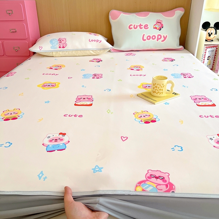 91家纺网 家纺一手货源 找家纺 葡萄家 2025年A类数码印花冰淇淋凉感冰丝凉席夏被夏凉被空调被 露比