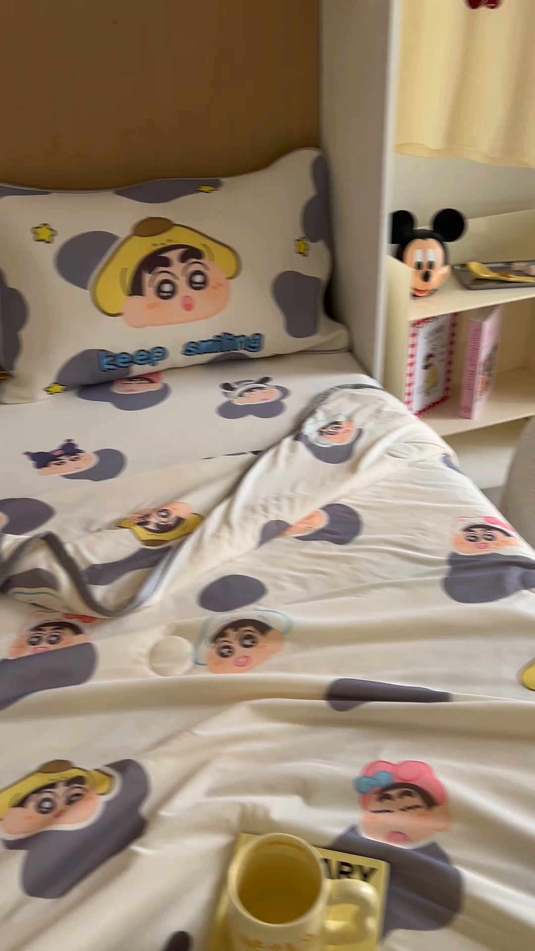 91家纺网 家纺一手货源 找家纺 葡萄家 2025年A类数码印花冰淇淋凉感冰丝凉席夏被夏凉被空调被 奶牛纹小新