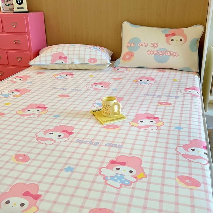 91家纺网 家纺一手货源 找家纺 葡萄家 2025年A类数码印花冰淇淋凉感冰丝凉席夏被夏凉被空调被 甜甜圈兔兔