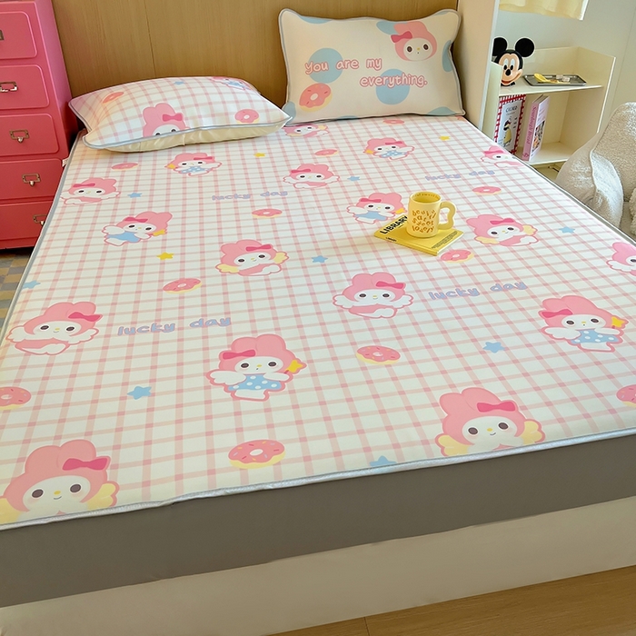 91家纺网 家纺一手货源 找家纺 葡萄家 2025年A类数码印花冰淇淋凉感冰丝凉席夏被夏凉被空调被 甜甜圈兔兔