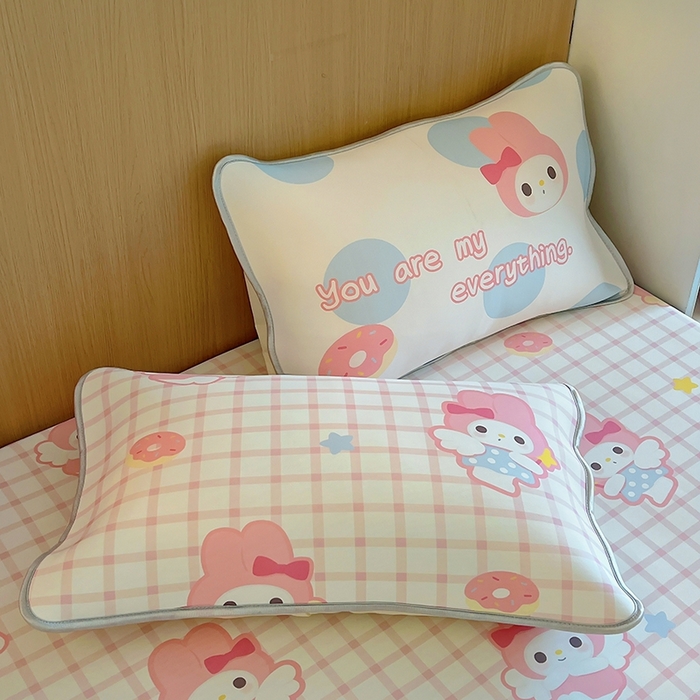 91家纺网 家纺一手货源 找家纺 葡萄家 2025年A类数码印花冰淇淋凉感冰丝凉席夏被夏凉被空调被 甜甜圈兔兔