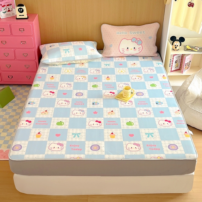 91家纺网 家纺一手货源 找家纺 葡萄家 2025年A类数码印花冰淇淋凉感冰丝凉席夏被夏凉被空调被 休闲时光