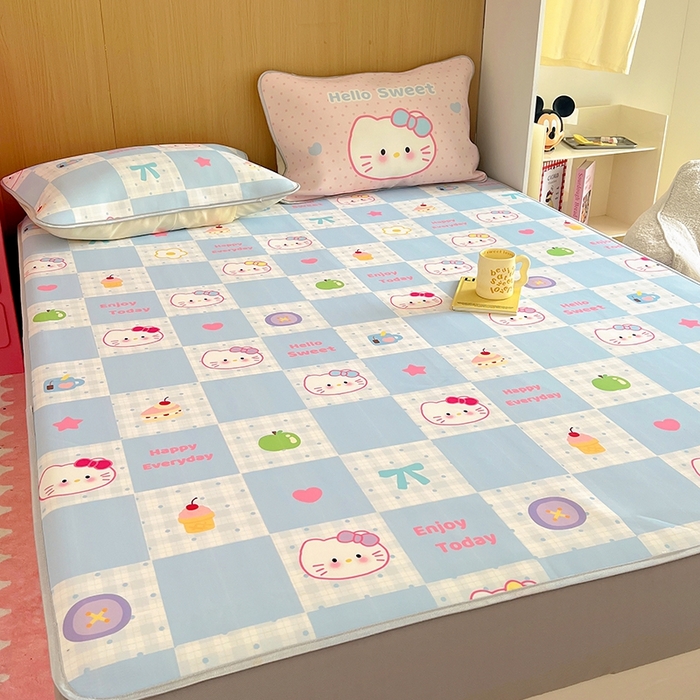 91家纺网 家纺一手货源 找家纺 葡萄家 2025年A类数码印花冰淇淋凉感冰丝凉席夏被夏凉被空调被 休闲时光