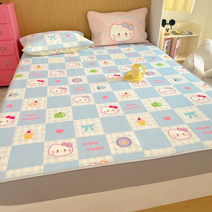 91家纺网 家纺一手货源 找家纺 葡萄家 2025年A类数码印花冰淇淋凉感冰丝凉席夏被夏凉被空调被 休闲时光