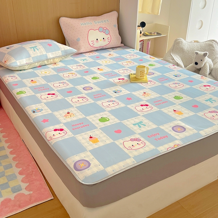 91家纺网 家纺一手货源 找家纺 葡萄家 2025年A类数码印花冰淇淋凉感冰丝凉席夏被夏凉被空调被 休闲时光