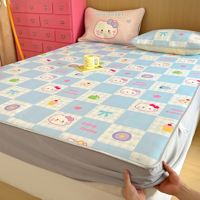 91家纺网 家纺一手货源 找家纺 葡萄家 2025年A类数码印花冰淇淋凉感冰丝凉席夏被夏凉被空调被 休闲时光