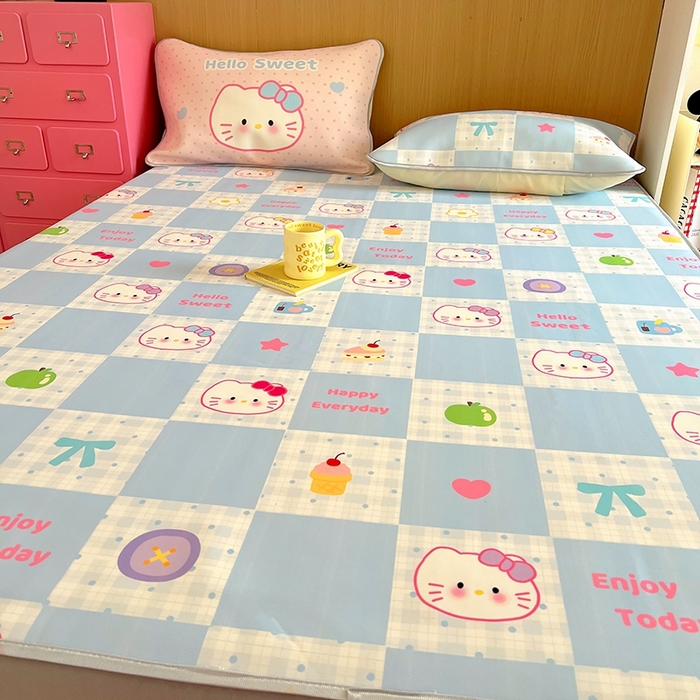 91家纺网 家纺一手货源 找家纺 葡萄家 2025年A类数码印花冰淇淋凉感冰丝凉席夏被夏凉被空调被 休闲时光