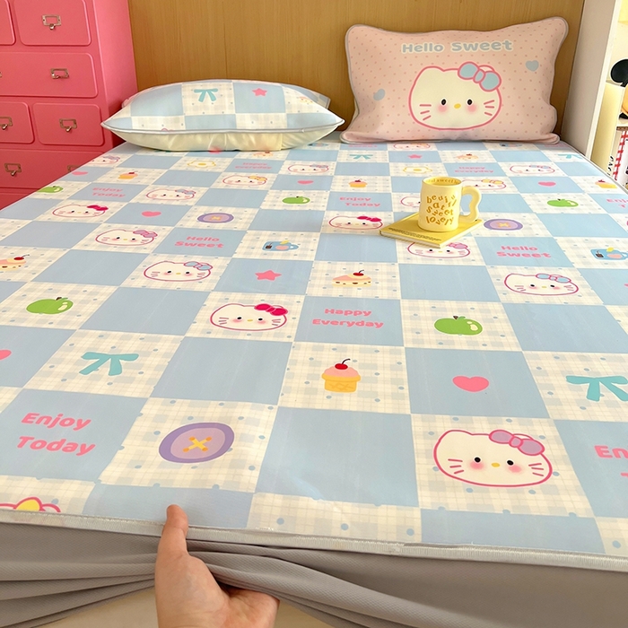 91家纺网 家纺一手货源 找家纺 葡萄家 2025年A类数码印花冰淇淋凉感冰丝凉席夏被夏凉被空调被 休闲时光