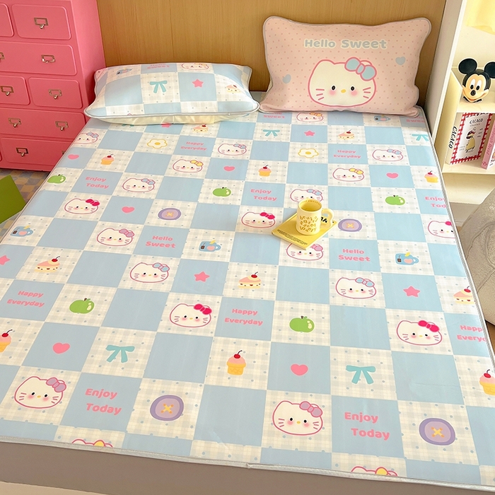 91家纺网 家纺一手货源 找家纺 葡萄家 2025年A类数码印花冰淇淋凉感冰丝凉席夏被夏凉被空调被 休闲时光