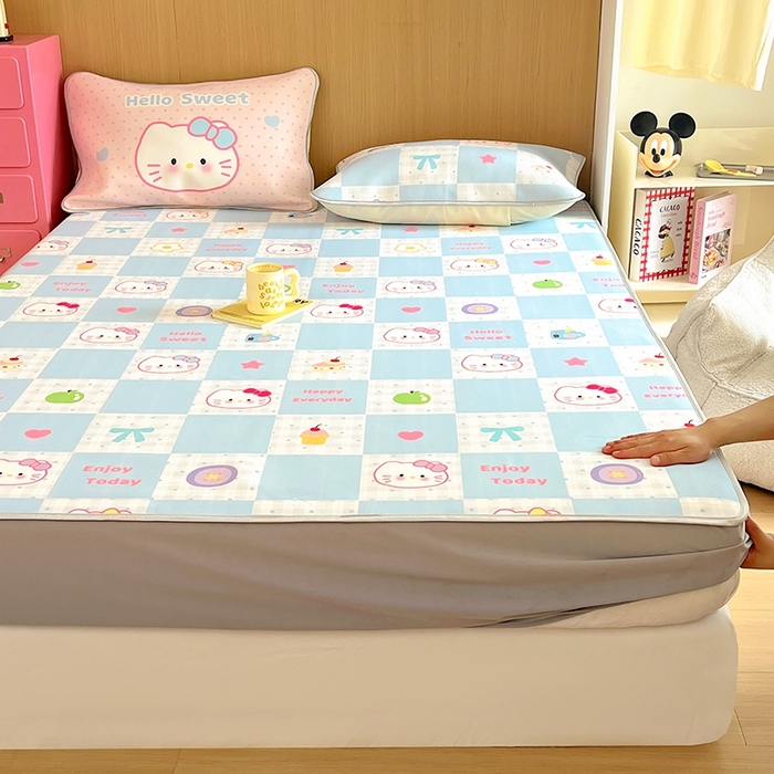 91家纺网 家纺一手货源 找家纺 葡萄家 2025年A类数码印花冰淇淋凉感冰丝凉席夏被夏凉被空调被 休闲时光