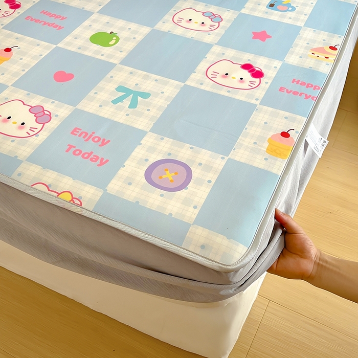 91家纺网 家纺一手货源 找家纺 葡萄家 2025年A类数码印花冰淇淋凉感冰丝凉席夏被夏凉被空调被 休闲时光