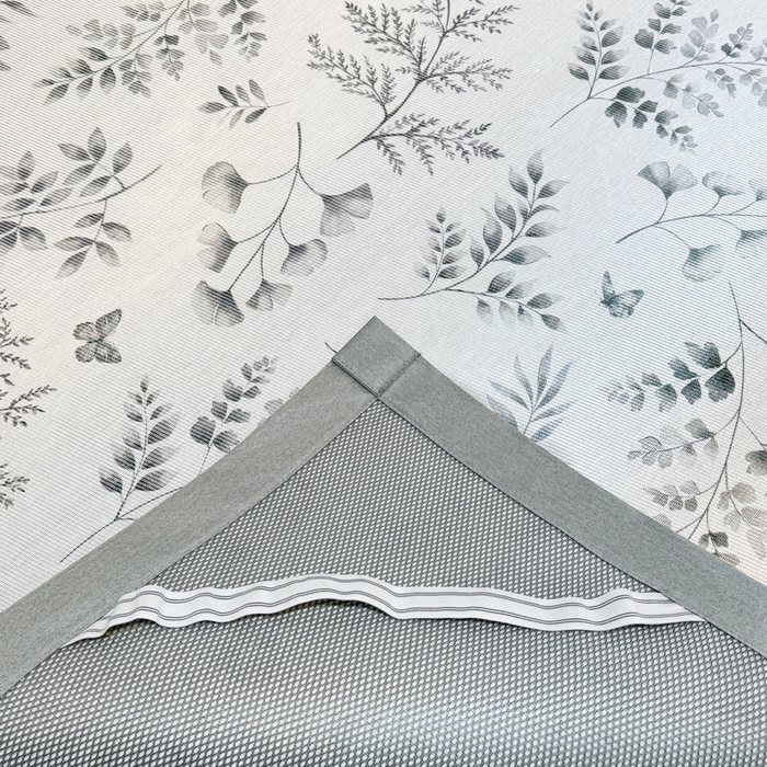 91家纺网 家纺一手货源 找家纺 LIFE.丽芙 2025春夏季新品数码印花冰藤凉席平铺冰丝凉席印花小清新绑带款三件套（风格一） 水墨叶