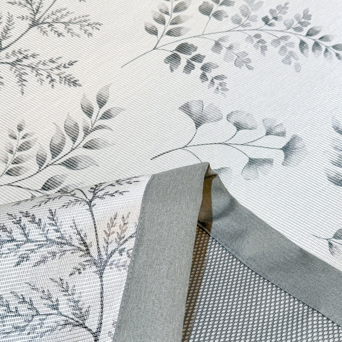 91家纺网 家纺一手货源 找家纺 LIFE.丽芙 2025春夏季新品数码印花冰藤凉席平铺冰丝凉席印花小清新绑带款三件套（风格一） 水墨叶