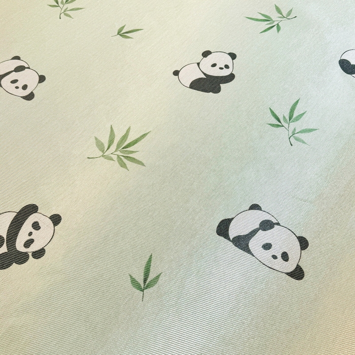 91家纺网 家纺一手货源 找家纺 LIFE.丽芙 2025春夏季新品数码印花冰藤凉席平铺冰丝凉席印花小清新绑带款三件套（风格一） 小熊猫