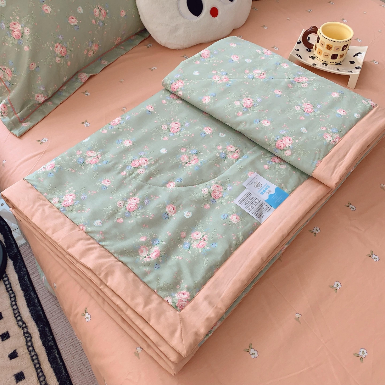 91家纺网 家纺一手货源 找家纺 莱豫家纺 2025春夏新款纯棉全棉夏被夏凉被四件套 莱茵茉莉