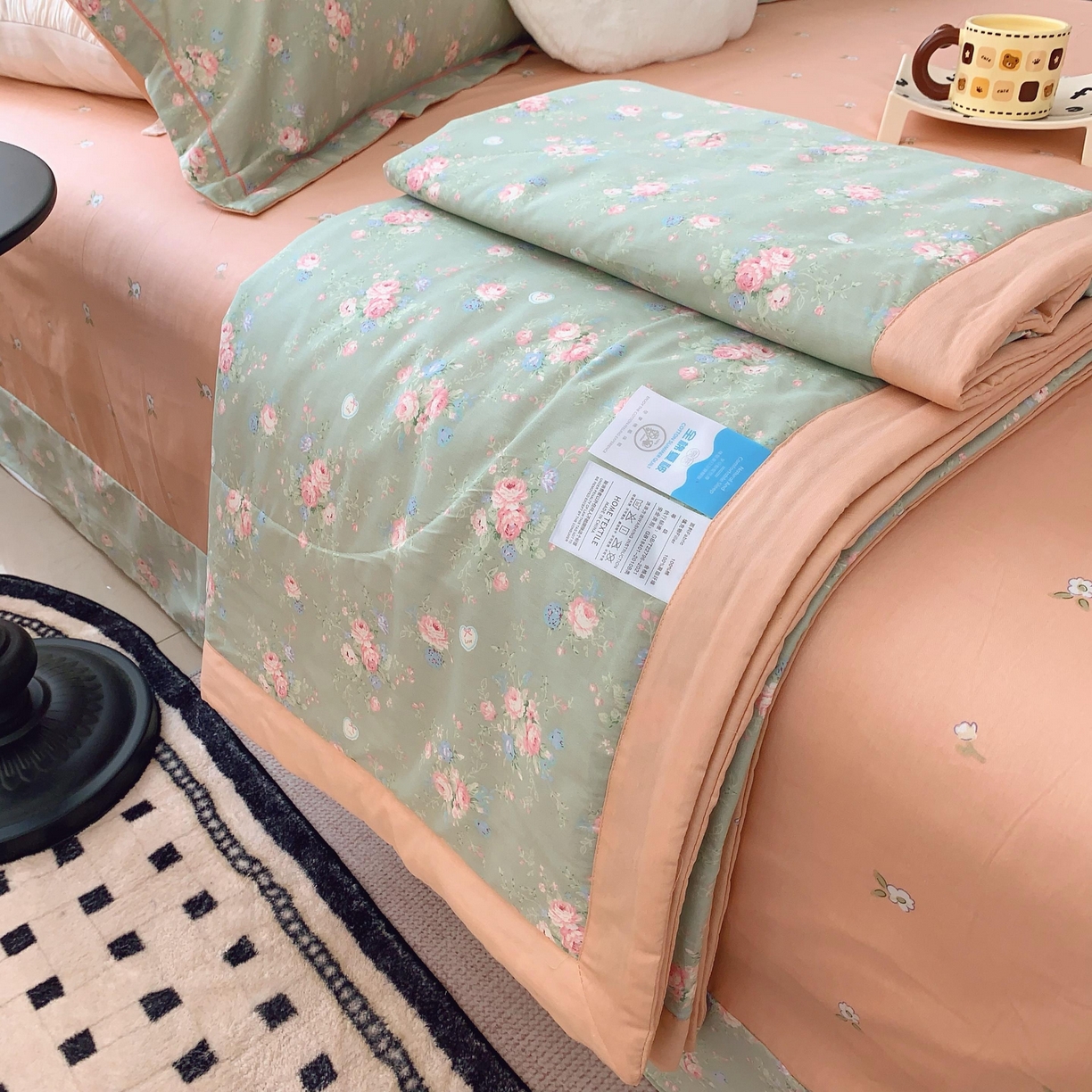 91家纺网 家纺一手货源 找家纺 莱豫家纺 2025春夏新款纯棉全棉夏被夏凉被四件套 莱茵茉莉