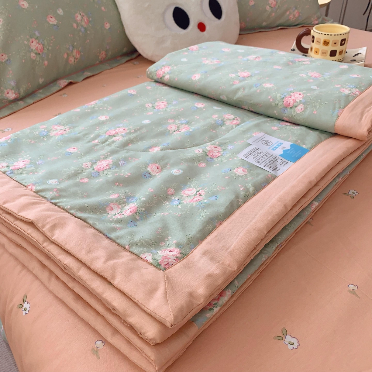 91家纺网 家纺一手货源 找家纺 莱豫家纺 2025春夏新款纯棉全棉夏被夏凉被四件套 莱茵茉莉