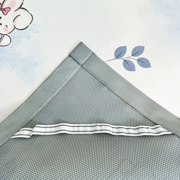 91家纺网 家纺一手货源 找家纺 LIFE.丽芙 2025春夏季新品数码印花冰藤凉席平铺冰丝凉席印花小清新绑带款三件套（风格二） 安妮兔