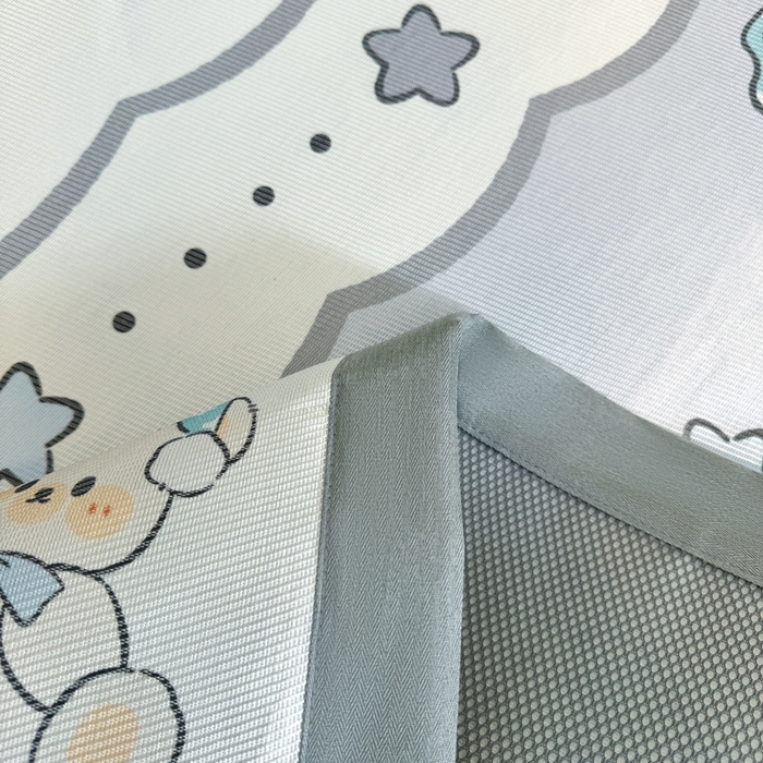 91家纺网 家纺一手货源 找家纺 LIFE.丽芙 2025春夏季新品数码印花冰藤凉席平铺冰丝凉席印花小清新绑带款三件套（风格二） 甜梦小熊