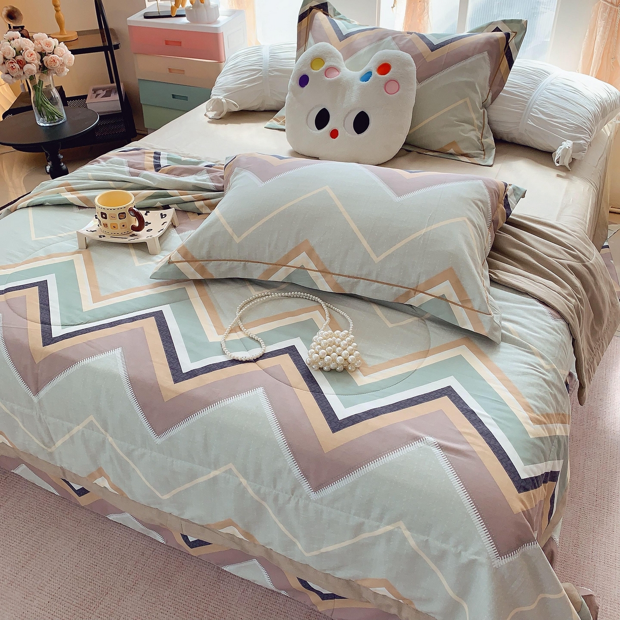 91家纺网 家纺一手货源 找家纺 莱豫家纺 2025春夏新款纯棉全棉夏被夏凉被四件套 威利斯