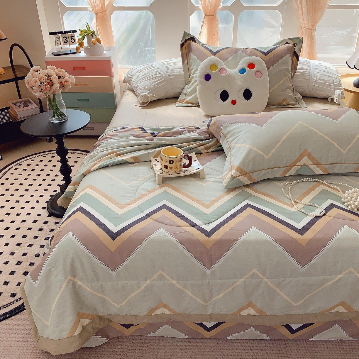 91家纺网 家纺一手货源 找家纺 莱豫家纺 2025春夏新款纯棉全棉夏被夏凉被四件套 威利斯