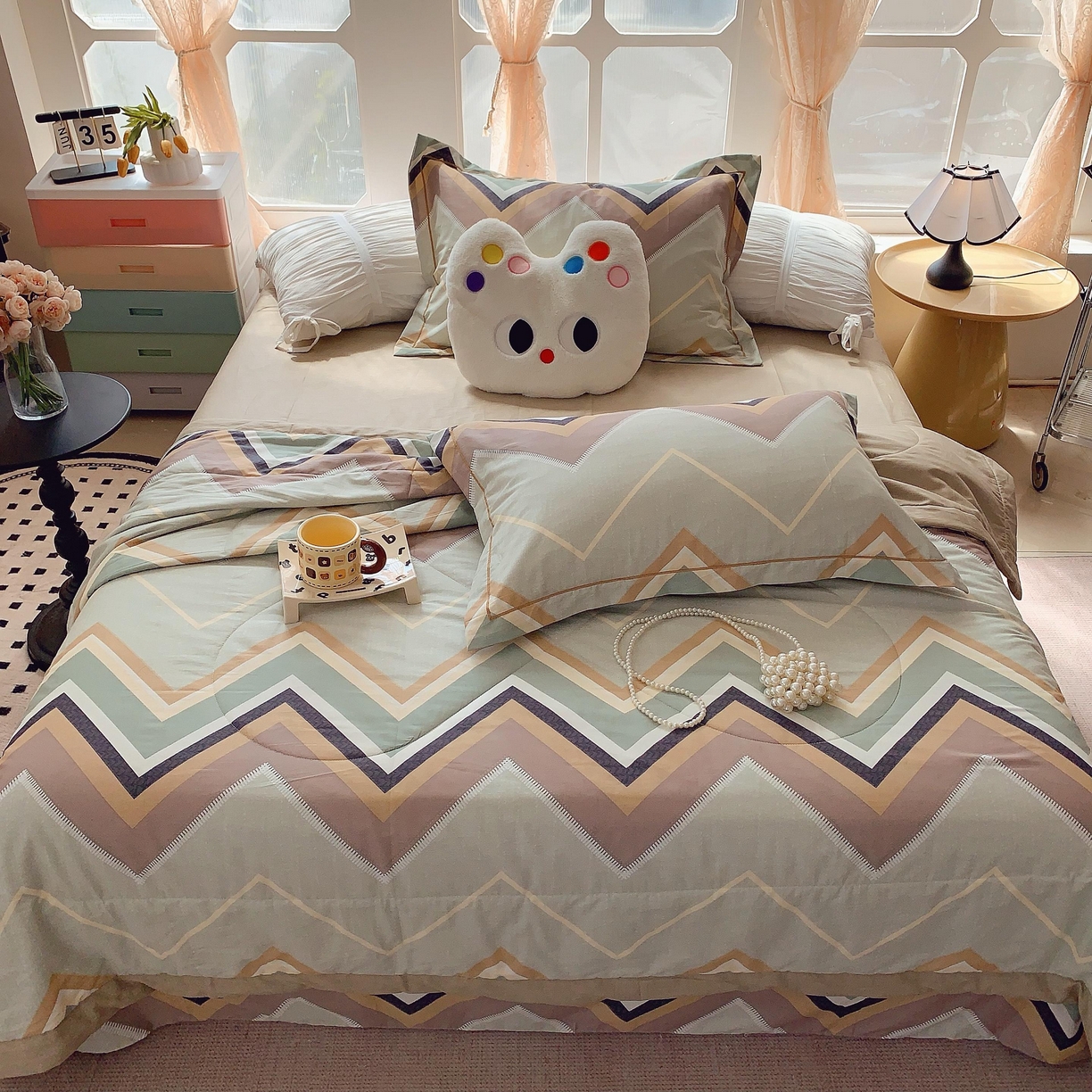 91家纺网 家纺一手货源 找家纺 莱豫家纺 2025春夏新款纯棉全棉夏被夏凉被四件套 威利斯