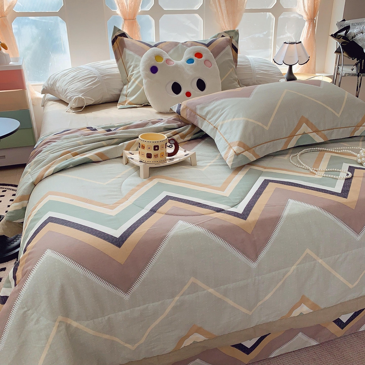 91家纺网 家纺一手货源 找家纺 莱豫家纺 2025春夏新款纯棉全棉夏被夏凉被四件套 威利斯