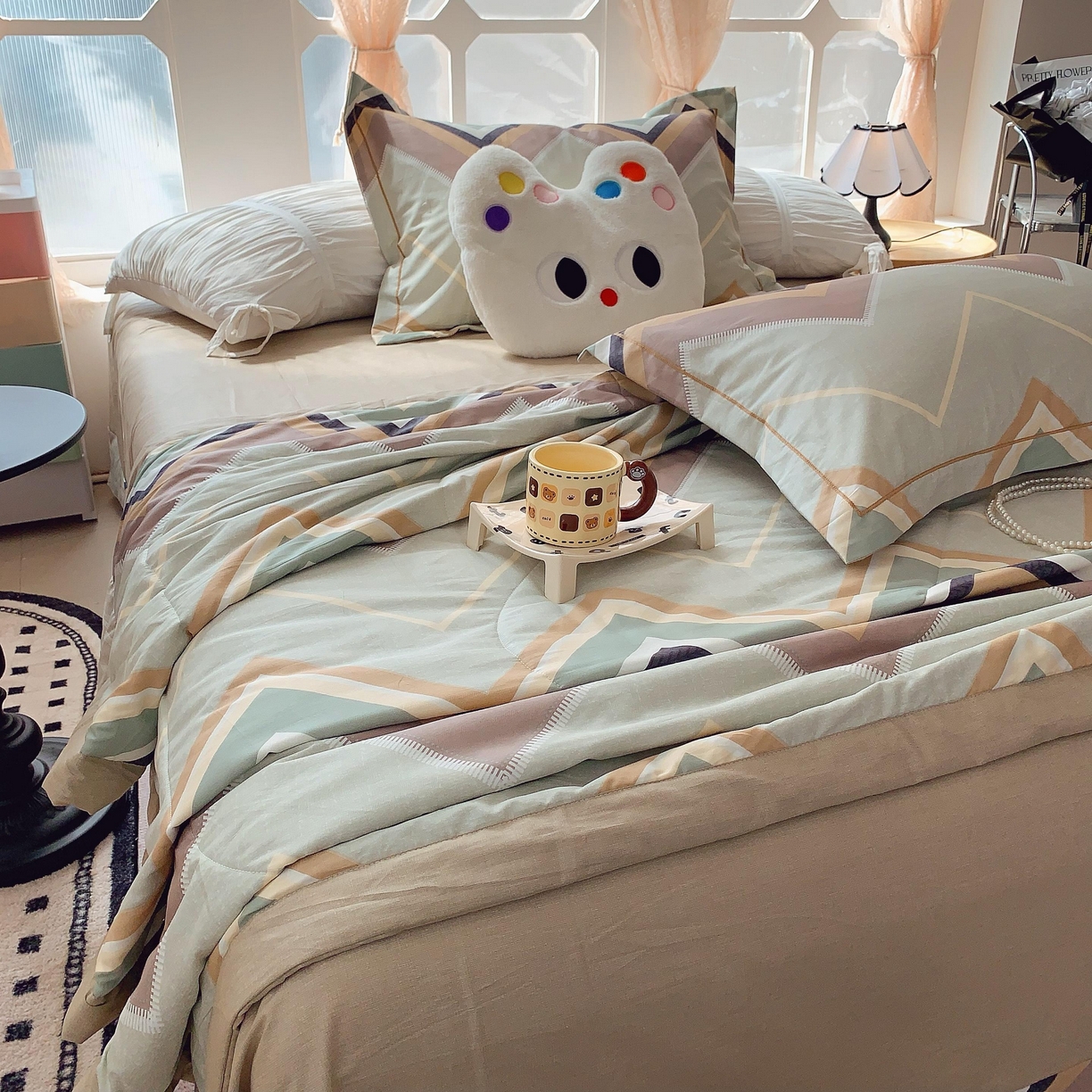 91家纺网 家纺一手货源 找家纺 莱豫家纺 2025春夏新款纯棉全棉夏被夏凉被四件套 威利斯