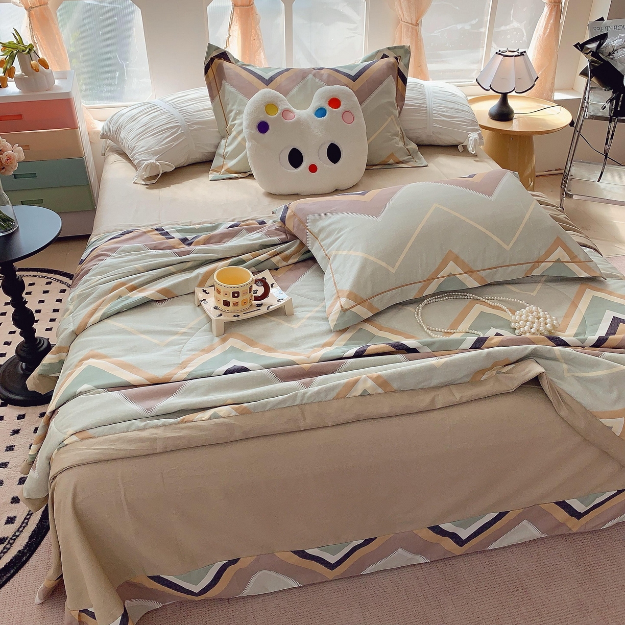 91家纺网 家纺一手货源 找家纺 莱豫家纺 2025春夏新款纯棉全棉夏被夏凉被四件套 威利斯